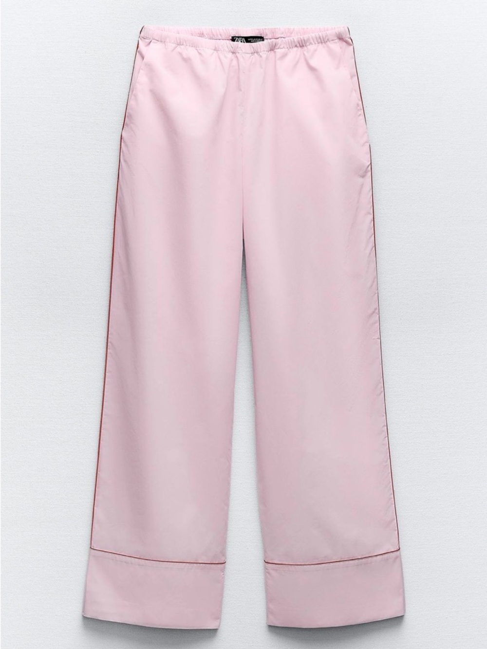 Zara Pale Pink Wide-Leg Pants